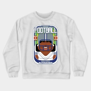 American Football White Silver Blue - Hail-Mary Blitzsacker - Aretha version Crewneck Sweatshirt